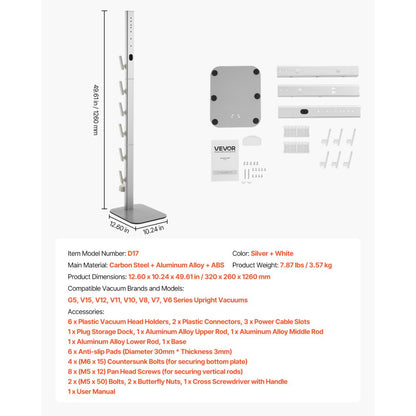 VEVOR Vacuum Stand for Dyson Multi-Models Stable Storage Bracket Holder Gray