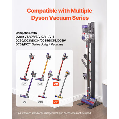 VEVOR Vacuum Stand for Dyson Multi-Models Storage Bracket Holder with 6 Hooks