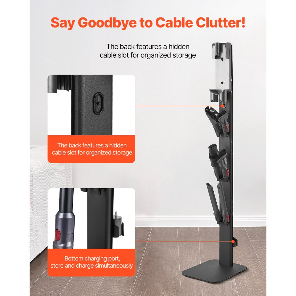 VEVOR Vacuum Stand for Dyson Multi-Models Stable Storage Bracket Holder Black