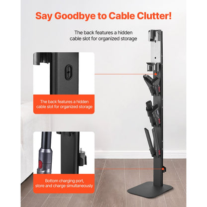 VEVOR Vacuum Stand for Dyson Multi-Models Stable Storage Bracket Holder Black
