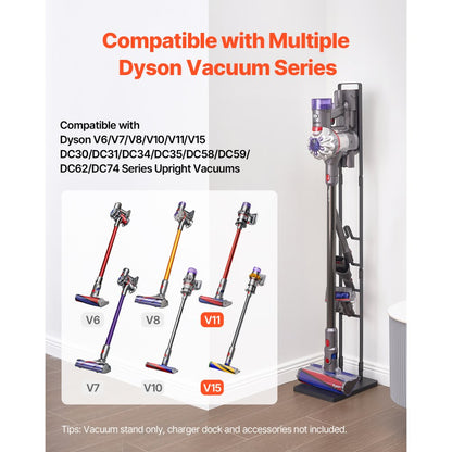 VEVOR Vacuum Stand for Dyson Multi-Models Storage Bracket Holder with 4 Hooks