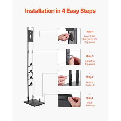 VEVOR Vacuum Stand for Dyson Multi-Models Storage Bracket Holder with 4 Hooks
