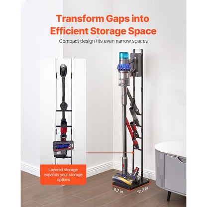 VEVOR Vacuum Stand for Dyson Multi-Models Storage Bracket Holder with Wheels