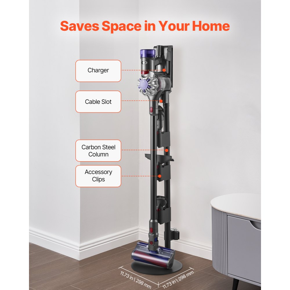 VEVOR Vacuum Stand for Dyson Multi-Models Storage Bracket Holder with 4 Pads