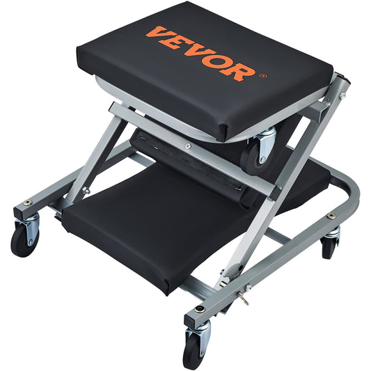 VEVOR Z-Creeper Seat, 2 in 1 Rolling Folding Car Creeper/Stool, 136kgs Capacity