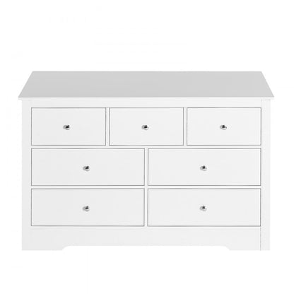 VEVOR 7 Drawer Dresser Wooden Chest of Drawers with Sliding with Anti-tip Device