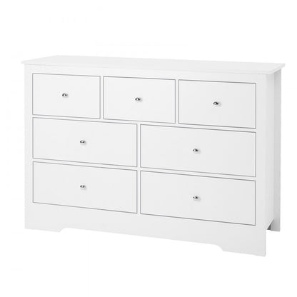 VEVOR 7 Drawer Dresser Wooden Chest of Drawers with Sliding with Anti-tip Device