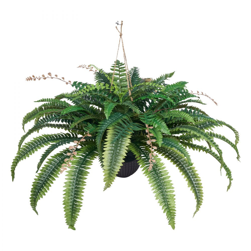 VEVOR Artificial Boston Fern Large Plastic Fern 80 Branches Indoor Outdoor Decor