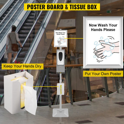 VEVOR Automatic Hand Dispenser with Stand, Infrared Sensing Sanitizing Station with