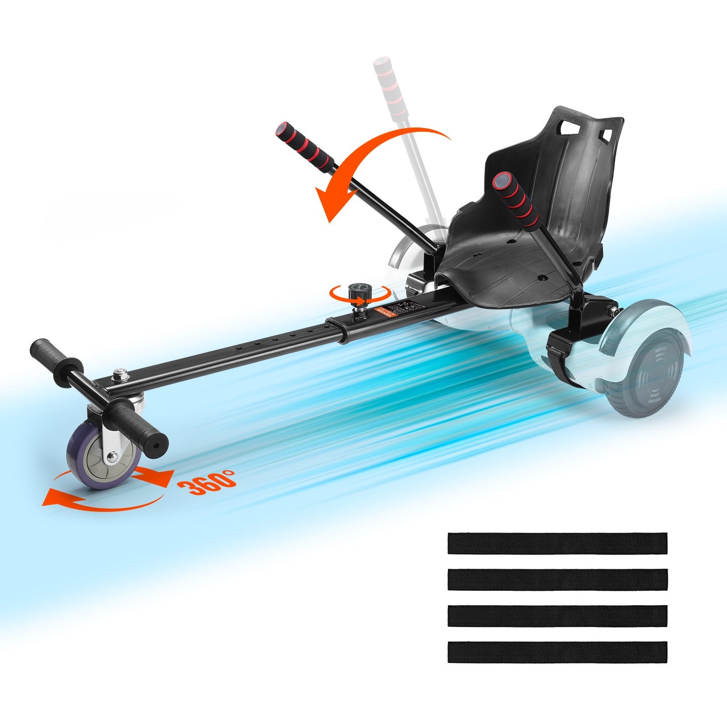 VEVOR Hoverboard Seat Attachment, Compatible with All 16.5cm20.3cm21.6cm25.4 Hoverboards,Grips
