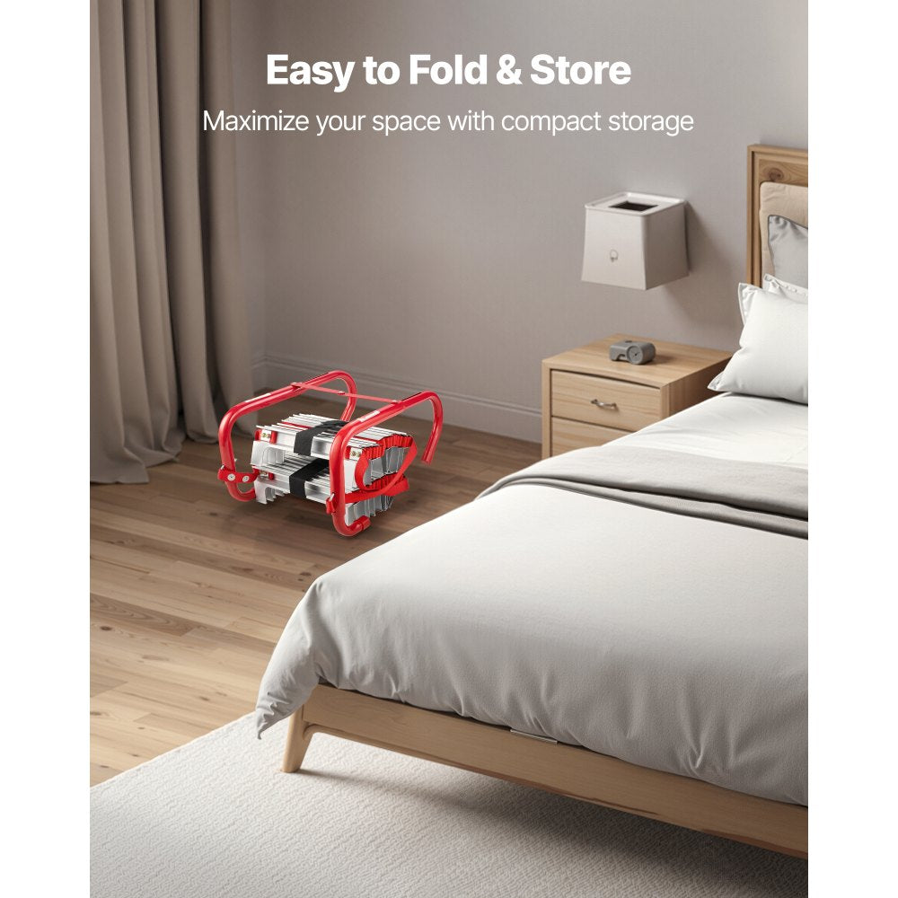 Fire Escape Ladder 2-Story 4m Retractable Emergency Safety Fire Ladder