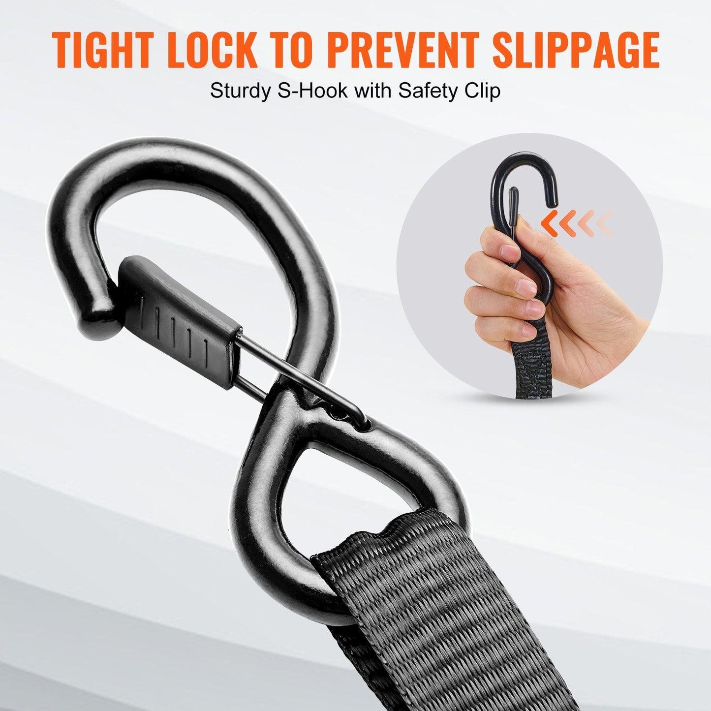 Heavy-Duty Ratchet Tie Down Straps, 4 Pack, 998 kg Break Strength, 4.6 m Length