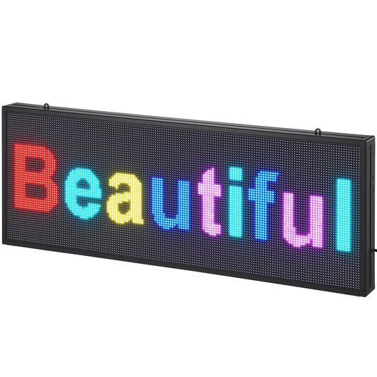 VEVOR Programmable LED Sign, P10 Full Color LED Scrolling Panel, DIY Custom Text