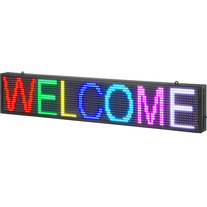 Programmable Full Color LED Display Board with WiFi/USB, 99x19cm, 3.3 kg