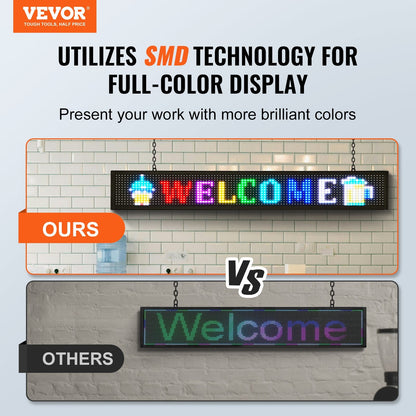 Programmable LED Display Board, Full Color Scrolling Panel for Business Use