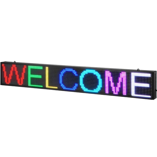VEVOR Programmable LED Sign, P10 Full Color LED Scrolling Panel, DIY Custom Text