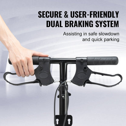 Folding Aluminum Knee Walker with Adjustable Handlebar and All-Terrain Wheels