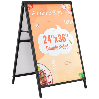 Heavy Duty Double-Sided A-Frame Signboard Holder, 0.61x0.91m for Outdoor Use