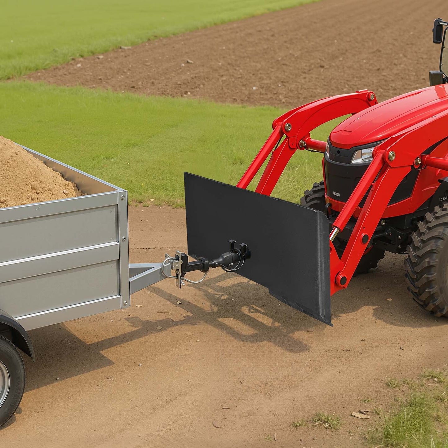 12 mm Skid Steer Mount Plate Universal Quick Attach Mount Plate, Easy to Bolt, 4082 kg Max Load Capacity, Heavy Duty Steel Loader Plates Compatible with Kubota Bobcat Skid Steers and Tractors
