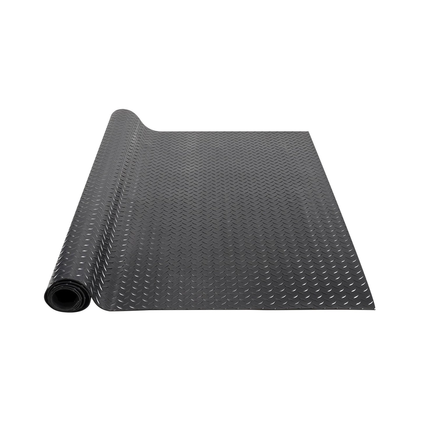 VEVOR Diamond-Plate Rubber Flooring Roll, 3 mm x 4 ft x 8 ft Garage Floor Mat, SBR