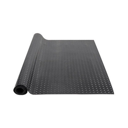 VEVOR Diamond-Plate Rubber Flooring Roll, 3 mm x 4 ft x 8 ft Garage Floor Mat, SBR