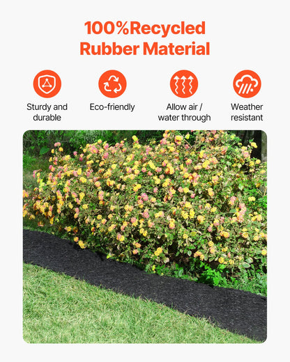 VEVOR  Rolls Rubber Mulch Roll for Landscaping 96 x 22in Rubber Mulch Mat