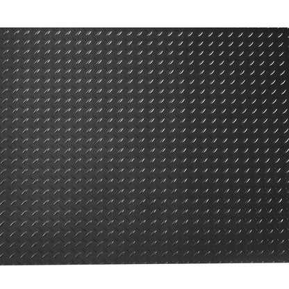 Garage Floor Roll, 1.22 x 7.62 m Garage Flooring Mat, 3 mm Thickened Rubber Diamond Plate Floor Protector Mat, Non-Slip, Wear-resist Waterproof, Easy to Clean for Warehouse, Gyms, Trailer, Black