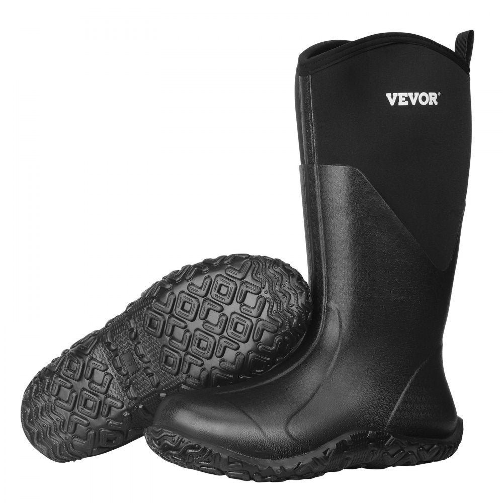 Protective Footwear for Men Neoprene Rubber Work Rain Boots Size 10 US