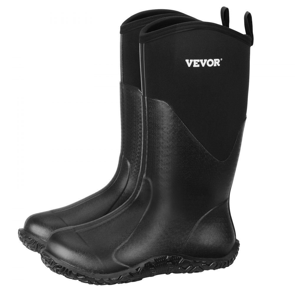 Protective Footwear for Men Neoprene Rubber Work Rain Boots Size 10 US