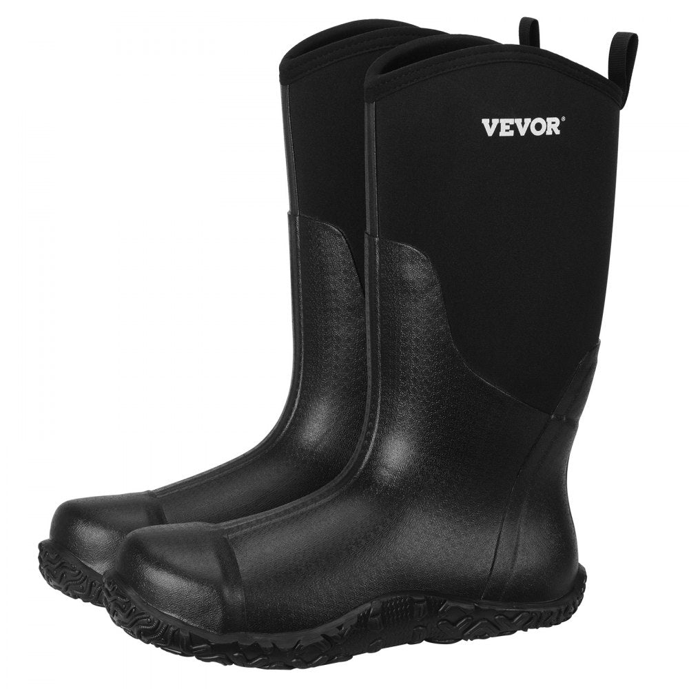 Rubber Boots Men Protective Footwear Steel Toe Work Rain Boots Size 11 US