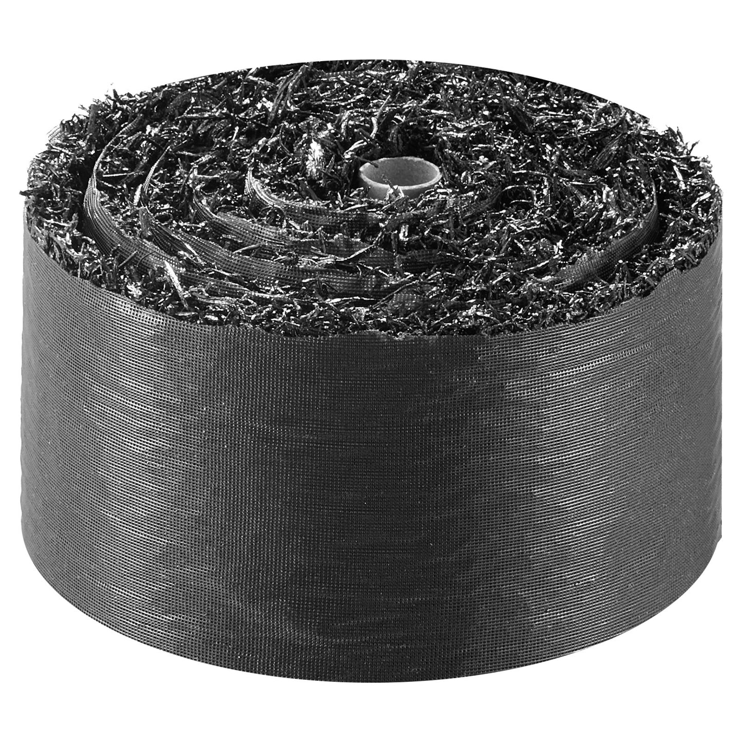 Rubber Mulch Mat Roll, 356 x 14 cm, Recycled Rubber Permanent Mulch Edging Border, Natural-Looking Flower Barrier with Stakes, 0.5 in Thick Cuttable Garden Edgings for Landscaping