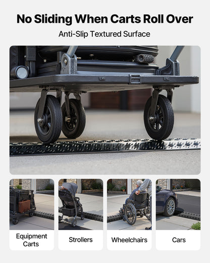 Drop Over Cable Cover, 7,938 kg/Axle Load Capacity, Heavy Duty Cable Hose Protector Ramp, Floor Cord Cover, for High Walking Traffic Areas, Indoor, Outdoor, Home, Office, Warehouse, 3 Pack