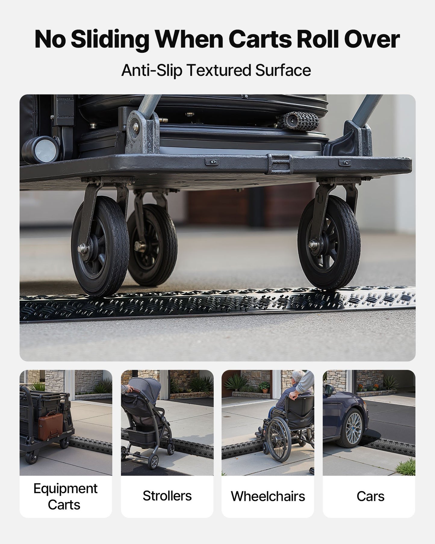 Drop Over Cable Cover, 7,938 kg/Axle Load Capacity, Heavy Duty Cable Hose Protector Ramp, Floor Cord Cover, for High Walking Traffic Areas, Indoor, Outdoor, Home, Office, Warehouse, 1 Pack