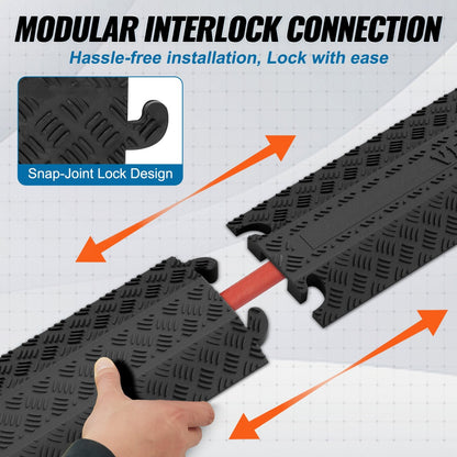 Heavy Duty Cable Ramp, 907 kg/axle, Indoor/Outdoor Floor Cord Protector