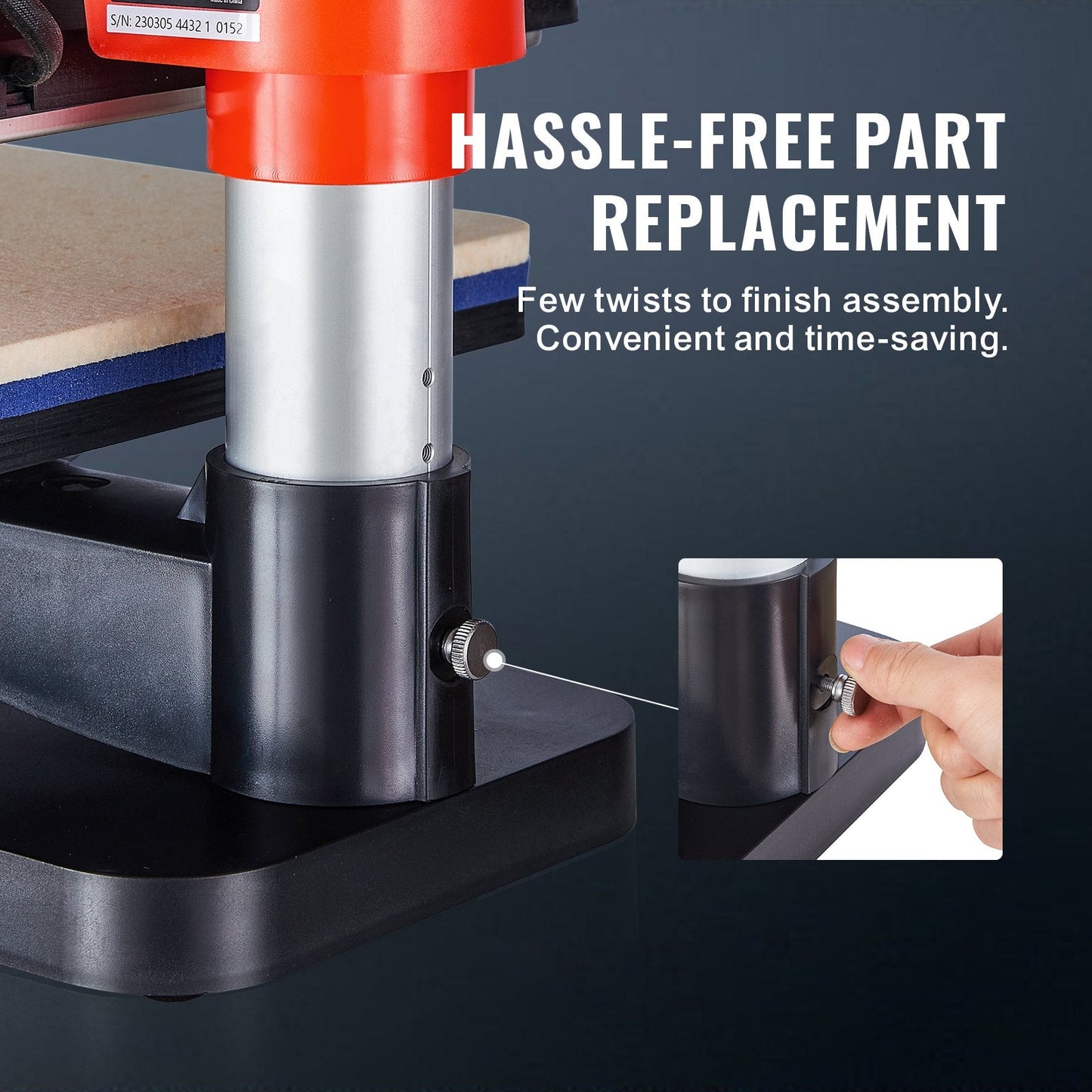5-in-1 Heat Press Machine, 0.3x0.4m Sublimation for T-shirts, Plates & Mugs