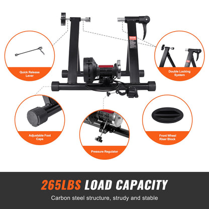 VEVOR Bike Trainer Stand, Magnetic Stationary Bike Stand for 26"-29" Wheels, 6 Resistance