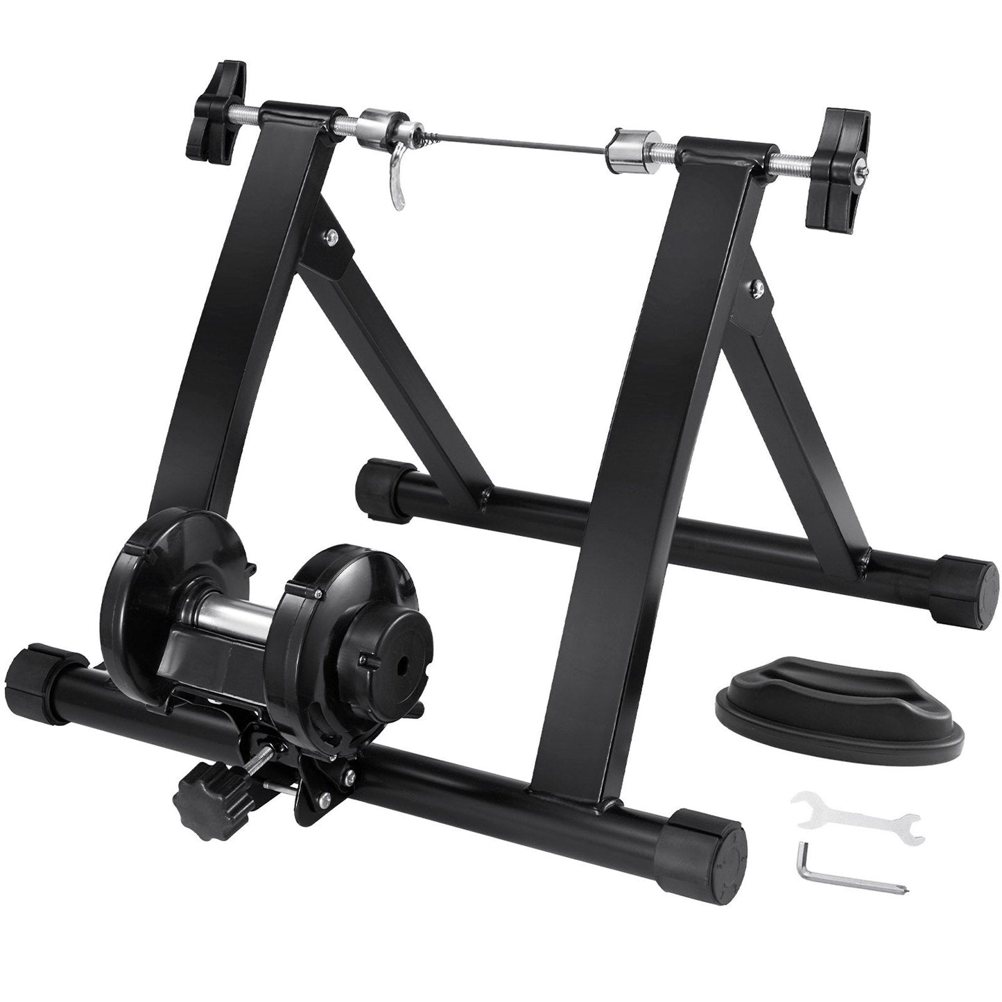Magnetic Bike Trainer Stand for 0.66-0.74m Wheels, Foldable & Quiet Operation