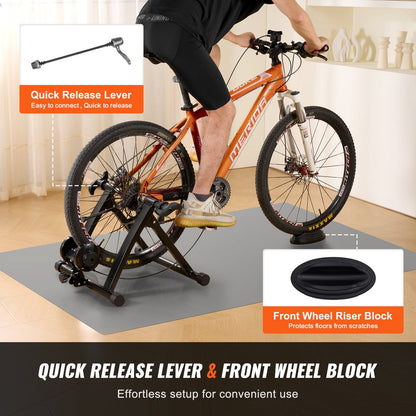 Magnetic Bike Trainer Stand for 0.66-0.73m Wheels with 8 Resistance Levels