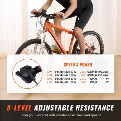 Magnetic Bike Trainer Stand for 0.66-0.73m Wheels with 8 Resistance Levels