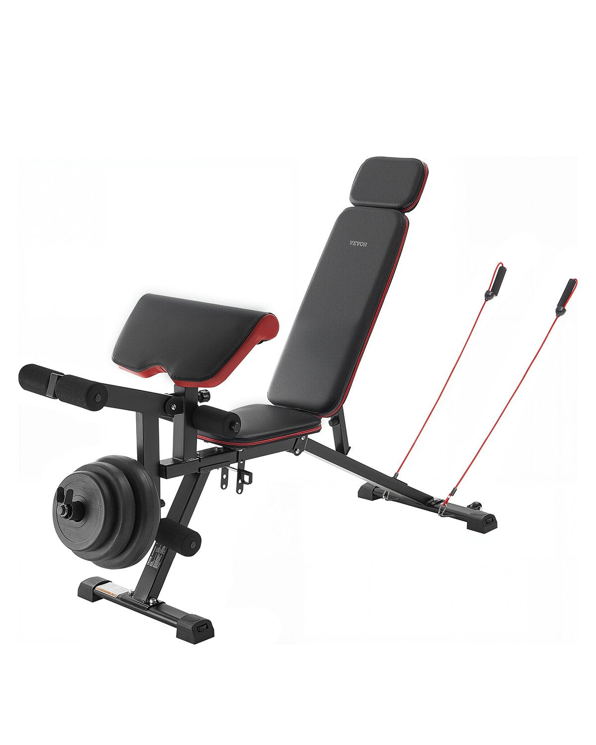 VEVOR Weight Bench Sit up Bench Home Gym Strength Training Workout Adjustable
