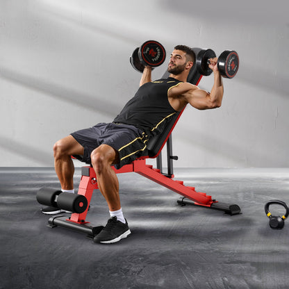 Weight Bench, 1200lbs Heavy Duty Stable Weight Bench Press for Full Body Workout, Adjustable Exercise Sit up Bench for Home Gym Strength Training, Flat Bench with Quick Folding & Fast Adjustment