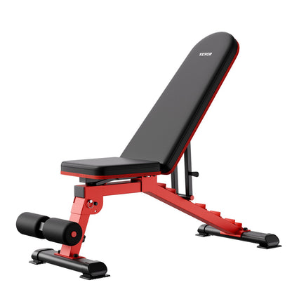 Weight Bench, 1200lbs Heavy Duty Stable Weight Bench Press for Full Body Workout, Adjustable Exercise Sit up Bench for Home Gym Strength Training, Flat Bench with Quick Folding & Fast Adjustment