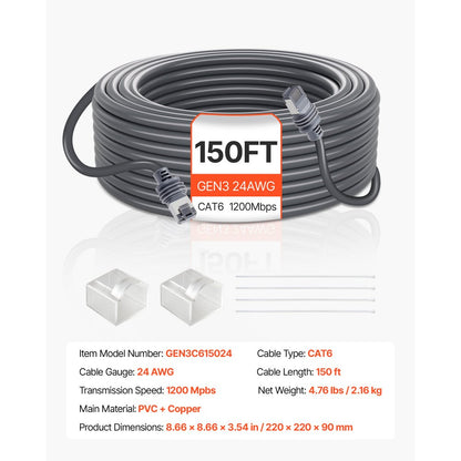 Starlink Gen 3 Cable 45.72M Extension Cable Standard Generation 3 1200 Mps