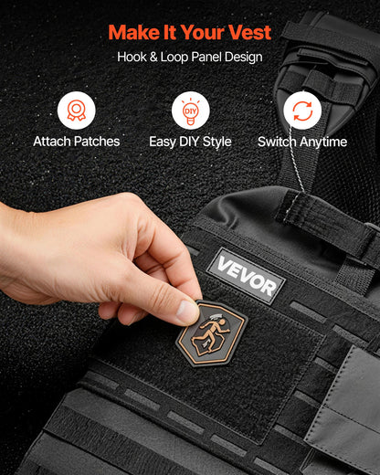Weighted Vest, Body Weight Vest with Shoulder Pad, and Reflective Stripe, Exercise Set for Men Women, Workout Equipment for  Strength Training, Running, Jogging, Fitness, Muscle Building