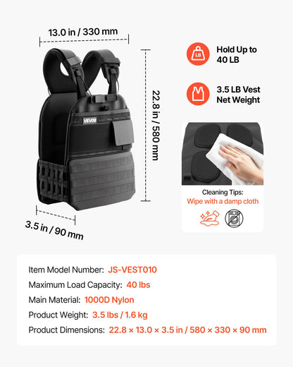 Weighted Vest, Body Weight Vest with Shoulder Pad, and Reflective Stripe, Exercise Set for Men Women, Workout Equipment for  Strength Training, Running, Jogging, Fitness, Muscle Building