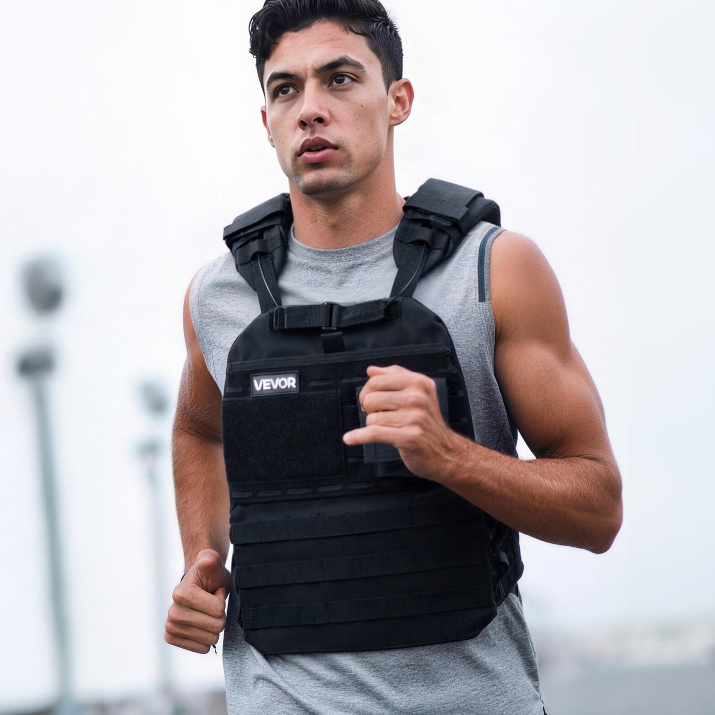 Weighted Vest, Body Weight Vest with Shoulder Pad, and Reflective Stripe, Exercise Set for Men Women, Workout Equipment for  Strength Training, Running, Jogging, Fitness, Muscle Building