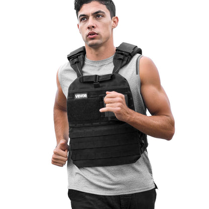 Weighted Vest, Body Weight Vest with Shoulder Pad, and Reflective Stripe, Exercise Set for Men Women, Workout Equipment for  Strength Training, Running, Jogging, Fitness, Muscle Building