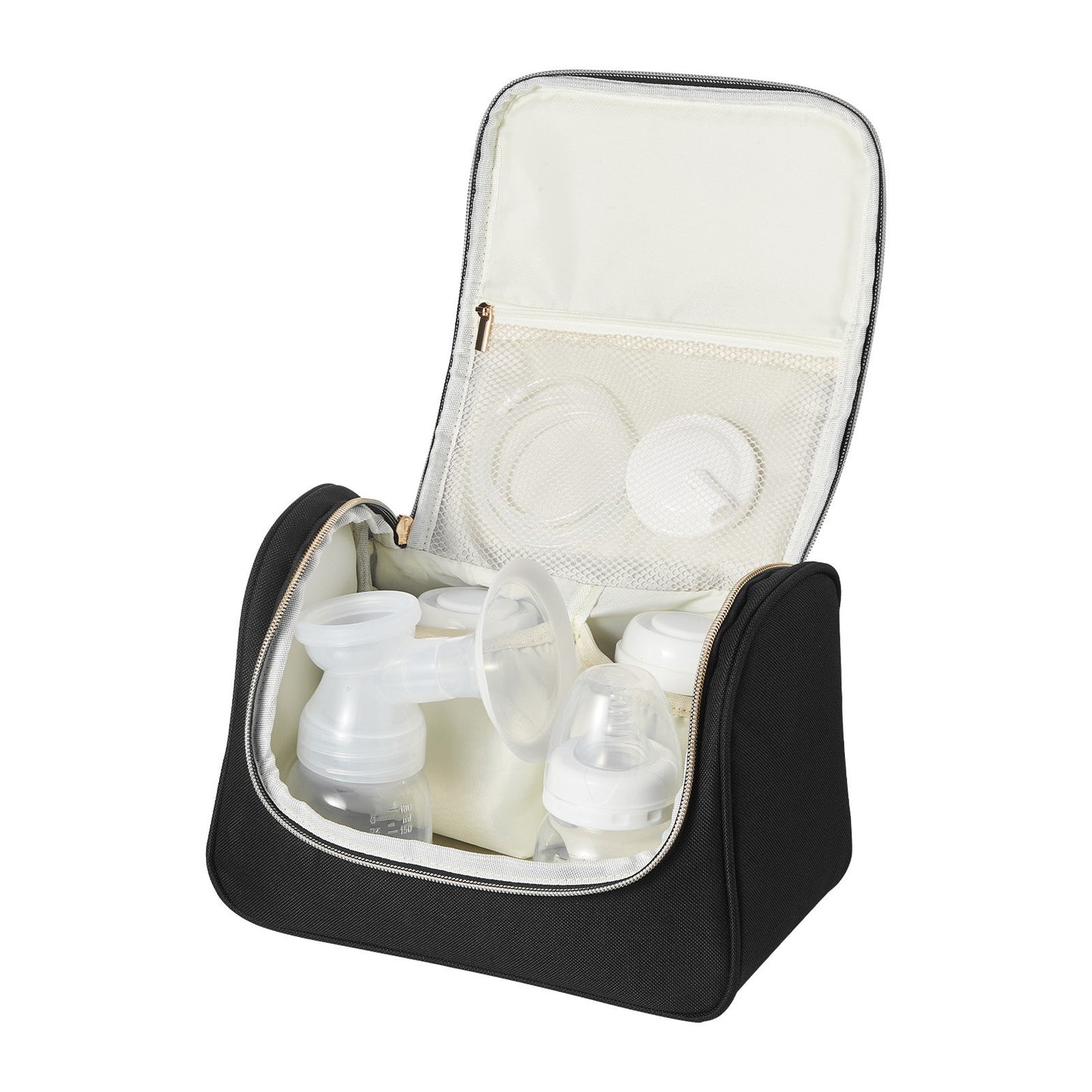 Wearable Breast Pump Bag, Breast Feeding Bag with Waterproof Mat, Fits for M5/M6, Pumping Accessories & Breastmilk Storage, Portable Pump Carrying Case for Work, Travel & Family Use, Black