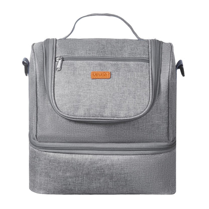 Breast Pump Bag, Breast Feeding Bag with Ice Pack, Fits for S1/S2, Pumping Accessories & Breastmilk Storage, Portable Pump Carrying Case for Work, Travel and Family Use, Grey
