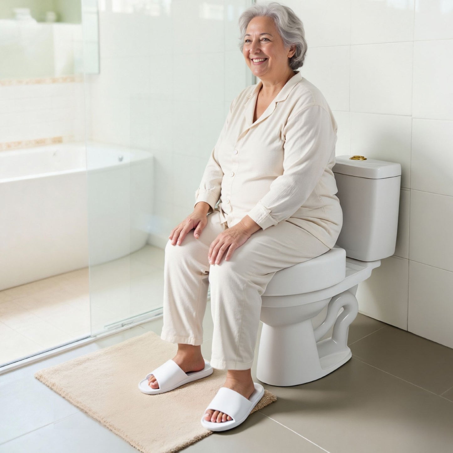 Raised Toilet Seat, 158.8 kg Capacity, 127 mm Lift Height, Commode Elevated Toilet Seat Riser with Enlarged Opening for Seniors, Elderly, Handicap, Disabled, Adults, Fits Elongated & Round Bowl